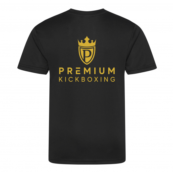 Premium Kickboxing T-shirt Polyester zwart achterkant